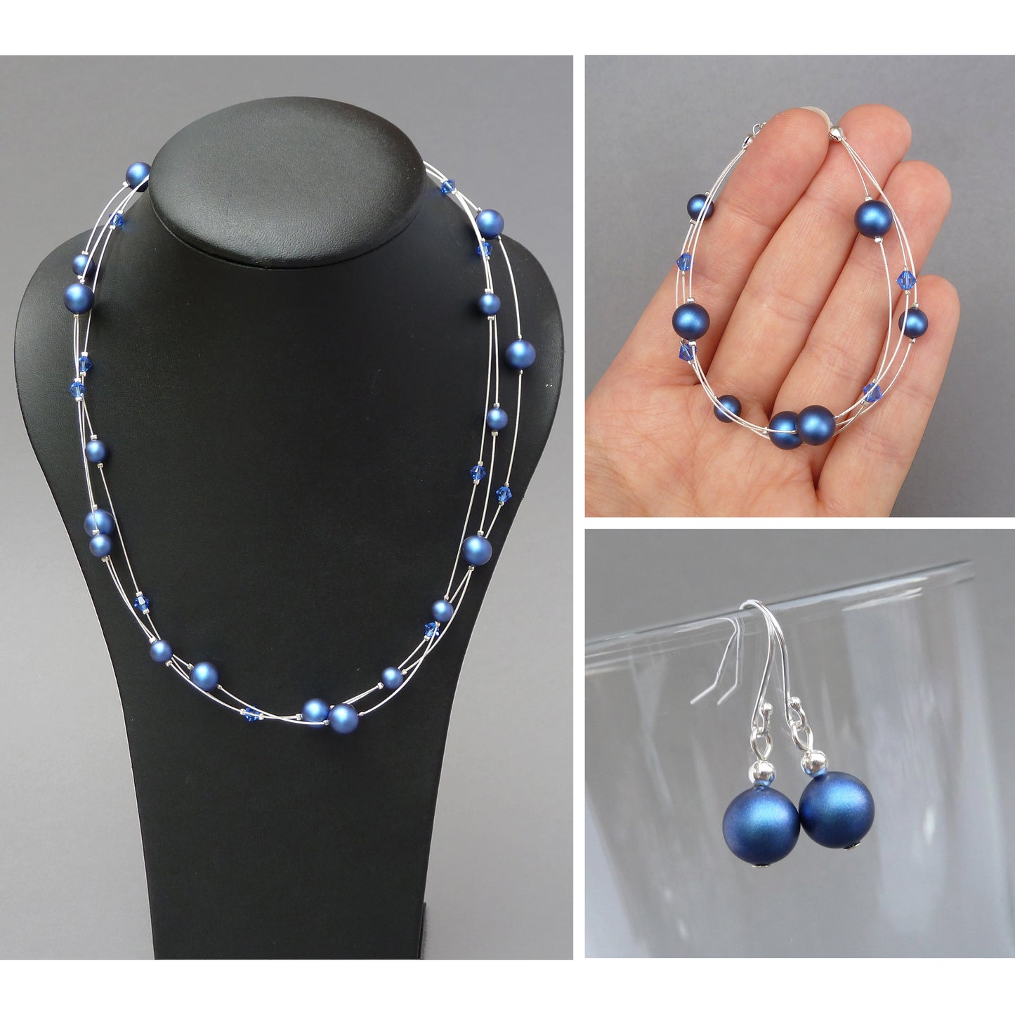 Royal blue jewellery set by Anna King Jewellery