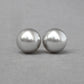 Silver grey pearl stud earrings