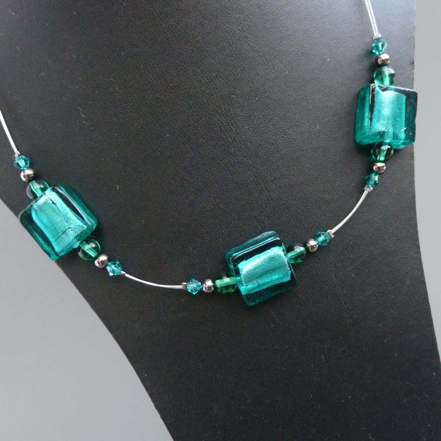 Simple teal necklace