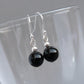 Simple black onyx drop earrings
