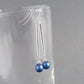 Simple blue earrings with Sterling silver hooks