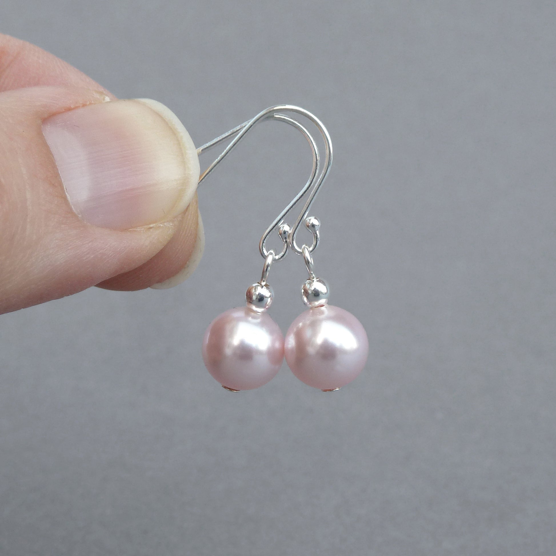Simple blush pink earrings