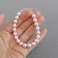 Simple blush pink pearl bracelet