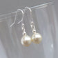 Simple ivory pearl earrings