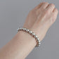 Simple light grey pearl bracelet