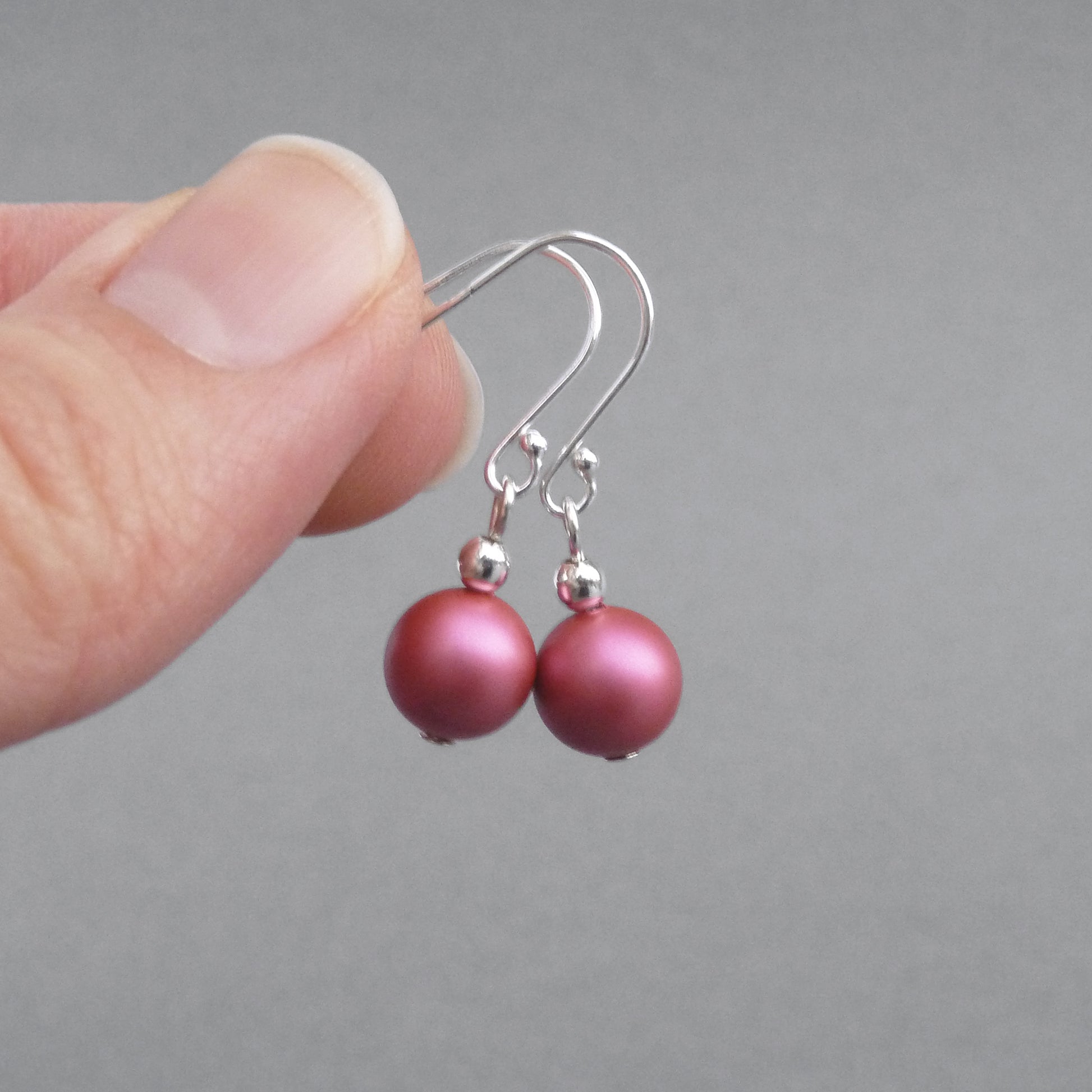 Everyday mulberry pink earrings