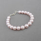 Single strand light pink pearl bracelet