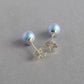 Small baby blue pearl studs