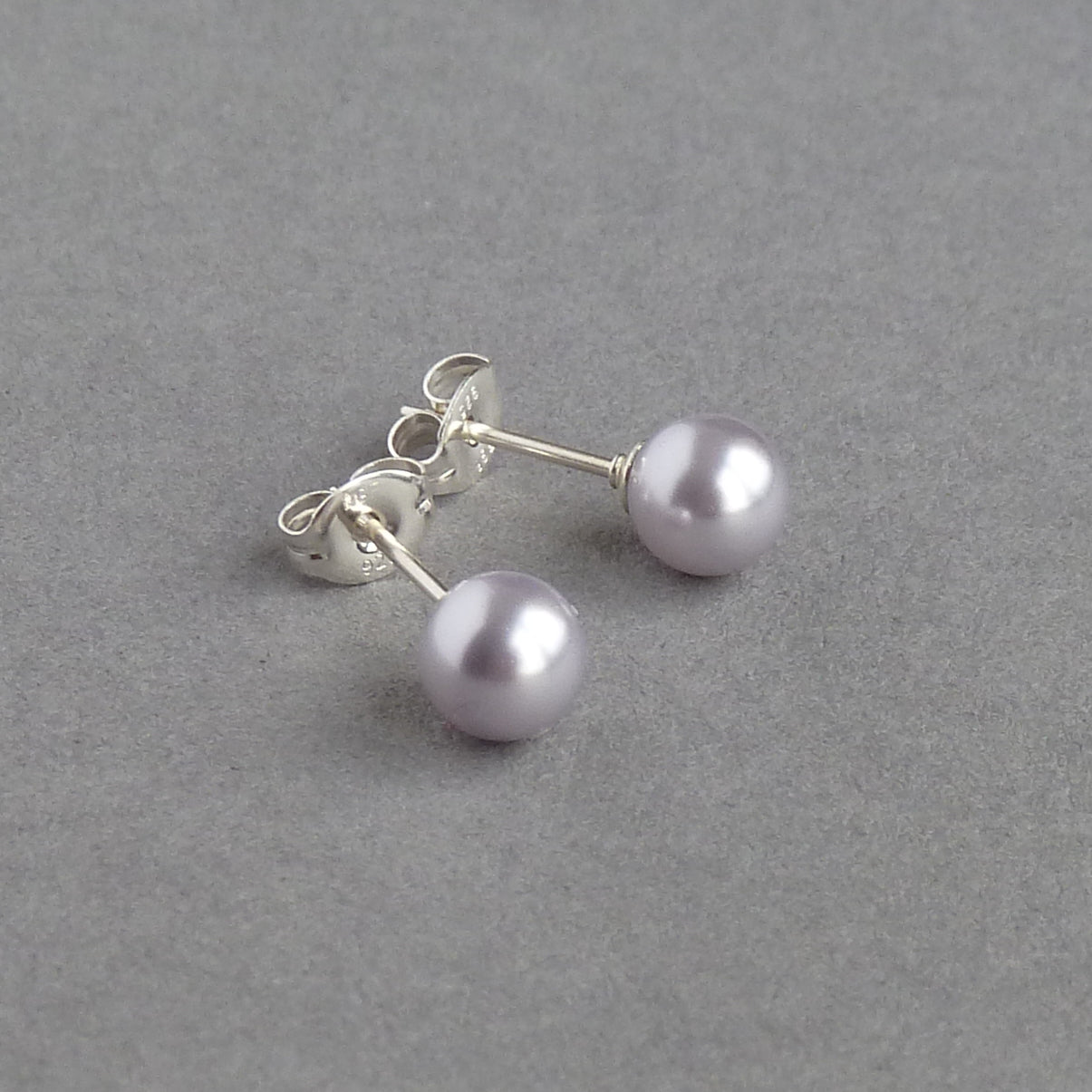 Small lilac pearl stud Earrings