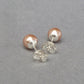 Small rose gold pearl studs