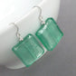 Turquoise glass drop earrings