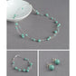 6mm Pale Teal Glass Pearl Studs - Small, Mint Green, Stud Earrings