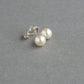 Small cream pearl stud earrings