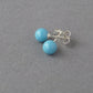 small round turquoise stud earrings
